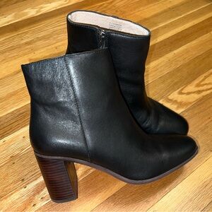 Madewell Black Leather Ankle Boots
